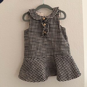 Houndstooth Tweed Dropwaist Dress
